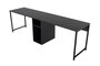 Nordure Twin Study Desk - Antracita, Negro
